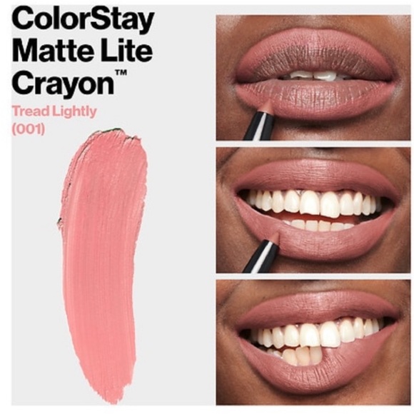 NWT Revlon Colorstay Matte Lite Crayon - 001 Tread Lightly | Full size Lip - Picture 6 of 9